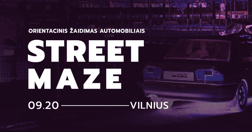 Street Maze orientacinis žaidimas automobiliais || VILNIUS image